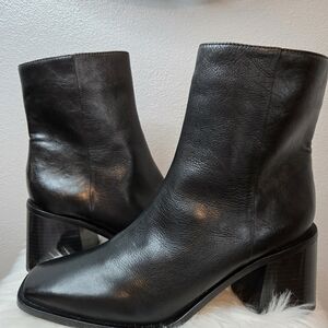 Sam Edelman Winnie Black Leather Ankle Boot Sz 9  EU 40  New Ret $180
